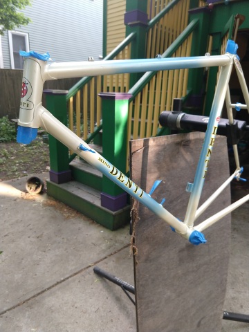 mino denti Mino Denti Italian bike frame with fresh stickers and a little bit of clearcoat